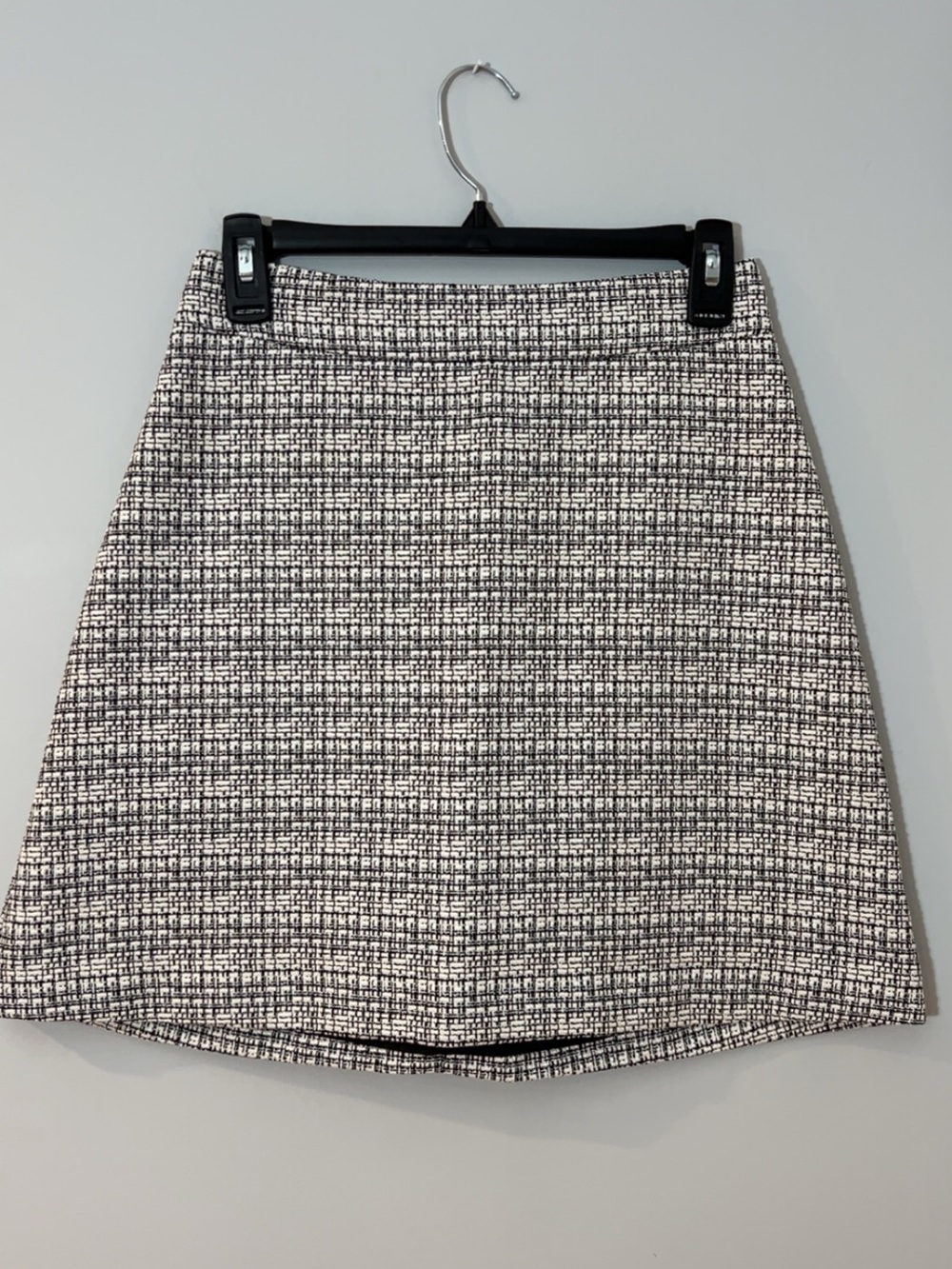 Express Black & White Tweed Short A-Line Skirt